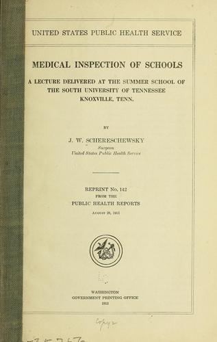 Medical inspection of schools