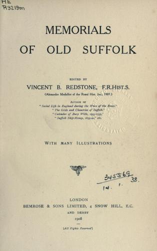 Memorials of old Suffolk
