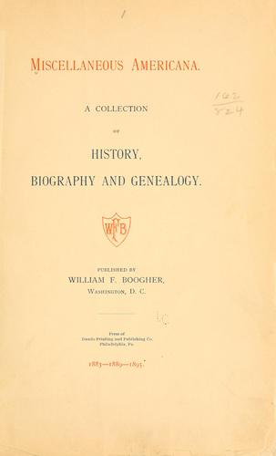 Miscellaneous Americana