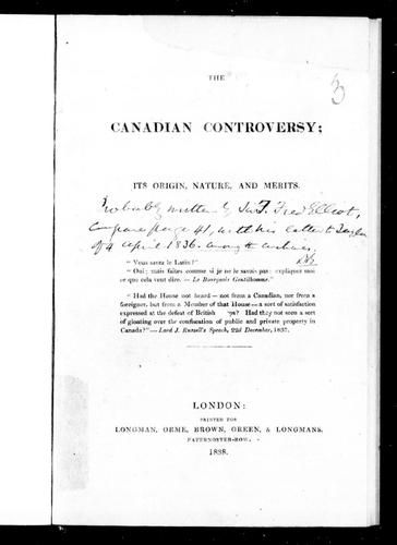 The Canadian controversy