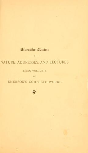 Nature, addressed