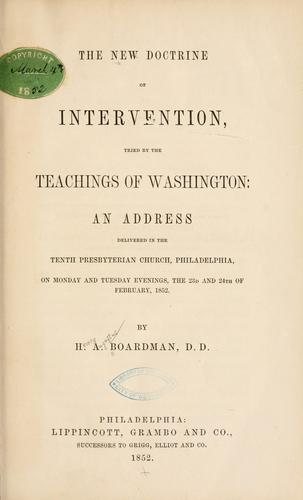 The new doctrine of intervention
