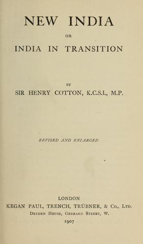 New India; or, India in transition