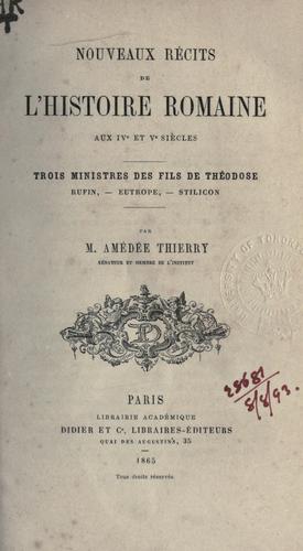 Nouveaux récits de l'histoire romaine aux IVe et Ve siècles
