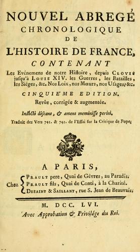 Nouvel abregé chronologique de l'histoire de France