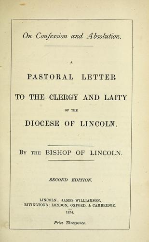 On confession and absolution