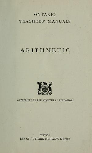 Ontario teachers' manuals
