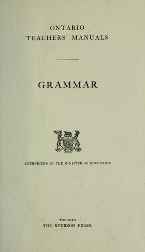 Ontario teachers' manuals