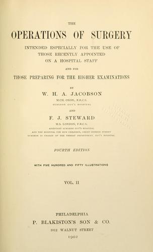 The operations of surgery