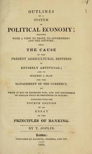 Outlines of a system of political economy