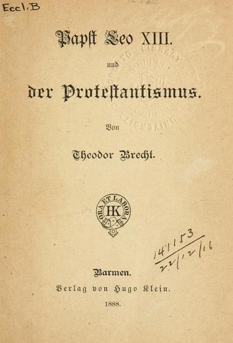 Papst Leo XIII und der Protestantismus
