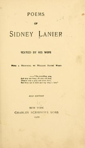 Poems of Sidney Lanier