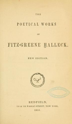 The poetical works of Fitz-Greene Halleck