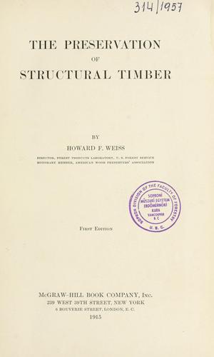 Preservation of structural timber