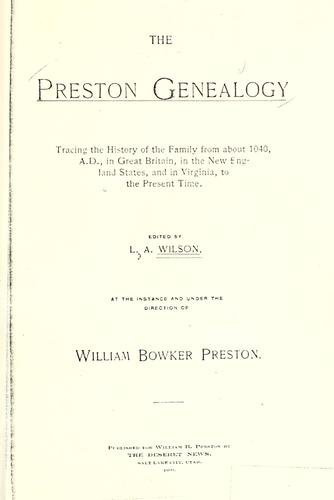 The Preston genealogy