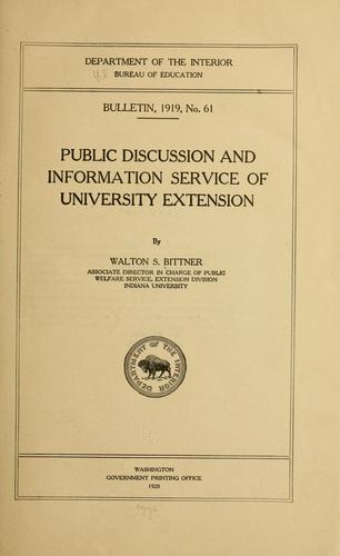 Public discussion and information service of university extension