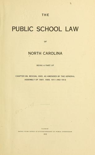 The public school law of North Carolina