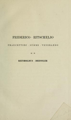 Quaestiones criticae ad maximi et Antoni Gnomologias spectantes