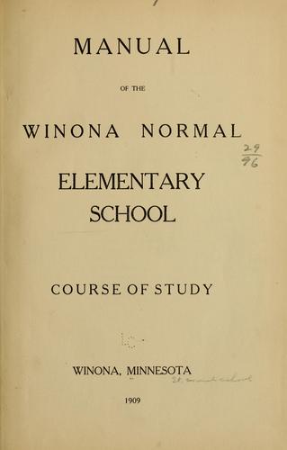 Manual of the Winona normal elementary school