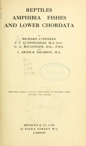 Reptiles, amphibia, fishes and lower chordata