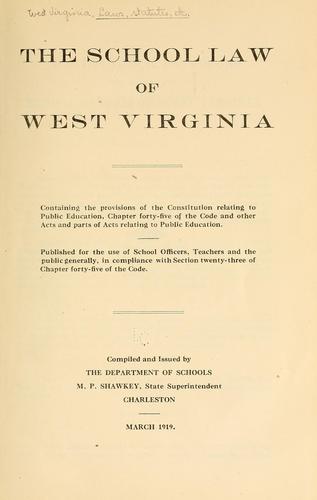The school law of West Virginia