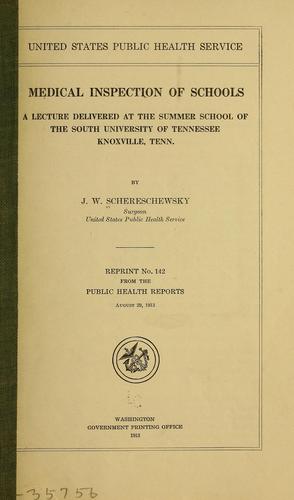 Medical inspection of schools