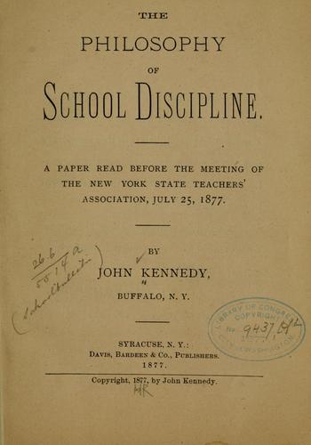 The philosophy of school discipline