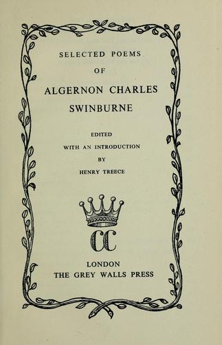 Selected poems of Algernon Charles Swinburne