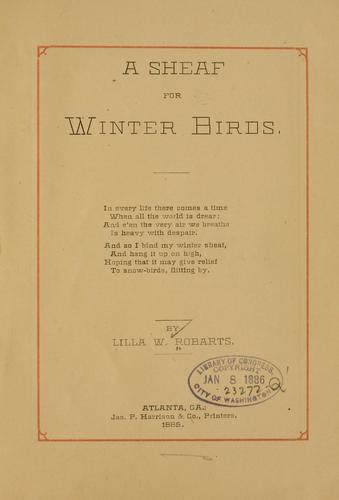 A sheaf for winter birds ...