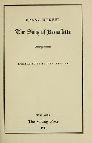 The song of Bernadette