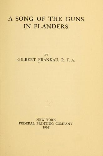 A song of the guns in Flanders