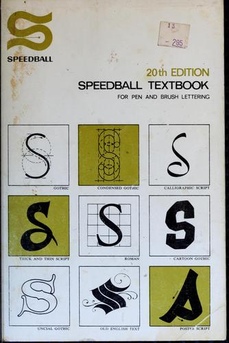 Speedball textbook for pen and brush lettering