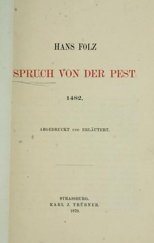 Spruch von der Pest