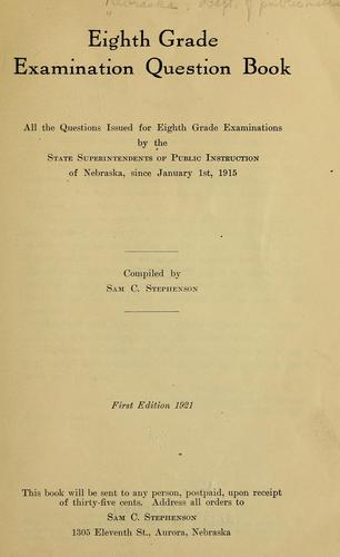 Eighth grade examination question book