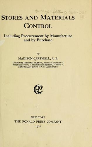 Stores and materials control