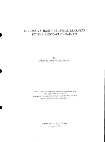 Successive habit reversal learning by the spectacled caiman
