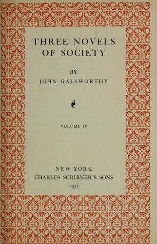 Three novels of society