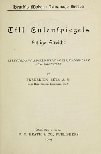 Till Eulenspiegels lustige Streiche