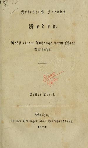 Vermischte Schriften