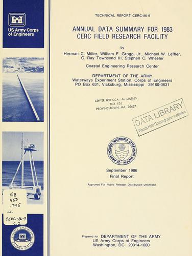 Annual data summary for 1983 CERC Field Research Facility