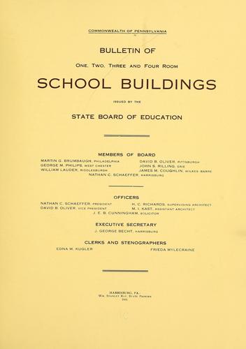 Bulletin of one, two, three and four room school buildings