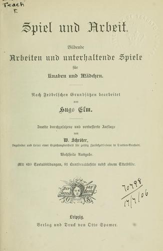 Spiel und Arbeit