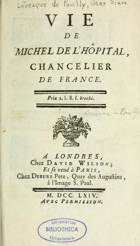Vie de Michel de l'Hôpital, chancelier de France