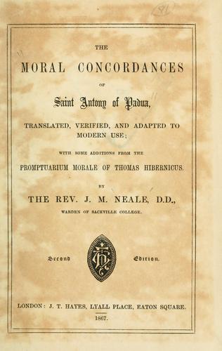 The moral concordances of Saint Anthony of Padua