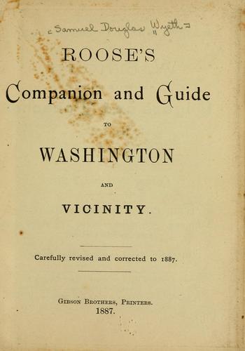 Roose's companion and guide to Washington and vicinity