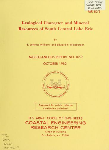 Geological character and mineral resources of south central Lake Erie