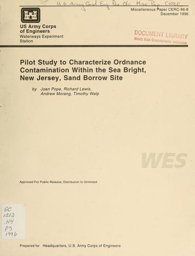 Pilot study to characterize ordnance contamination within the Sea Bright, New Jersey, Sand Borrow Site