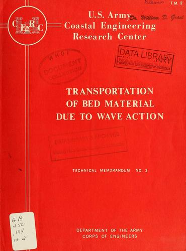 Transportation of bed material due to wave action