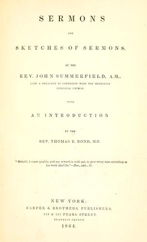 Sermons and sketches of sermons