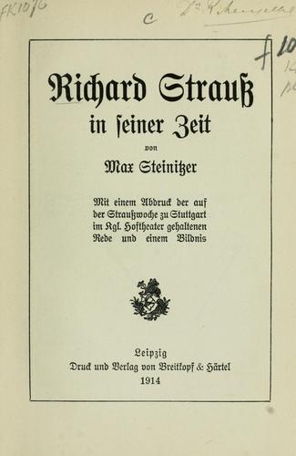 Richard STrauss in seiner Zeit
